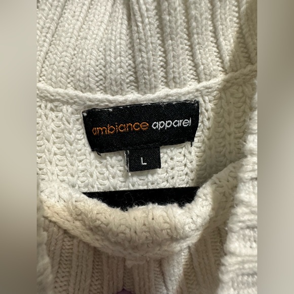 Ambiance Apparel Open-Shoulder Sweather - Picture 3 of 3